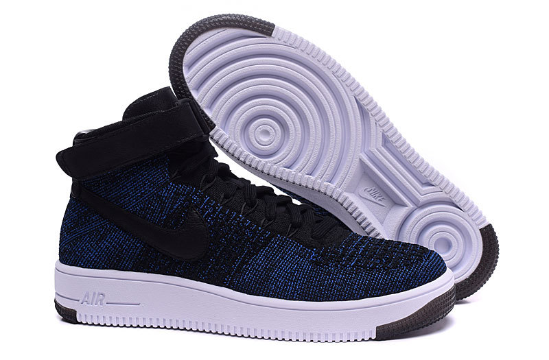 nike air force 1 flyknit bleu