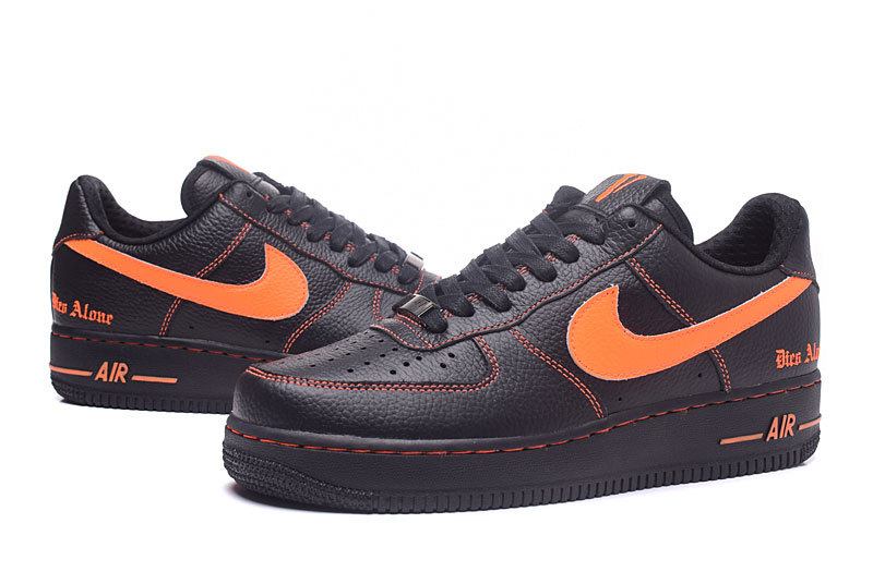 orange and black air force 1 mens